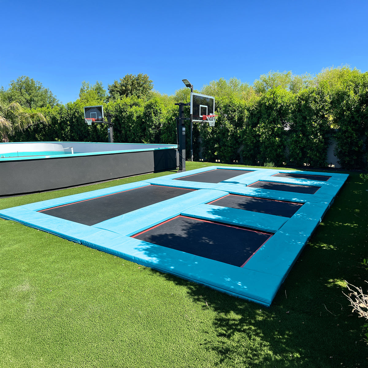 Backyard Trampoline park in ground trampoline