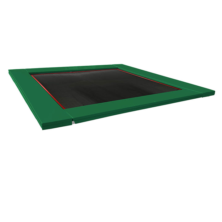 15x15 Square Trampoline - Green - Inground - Crazy Ape