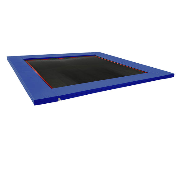 15x15 Square Trampoline - Blue - Inground - Crazy Ape